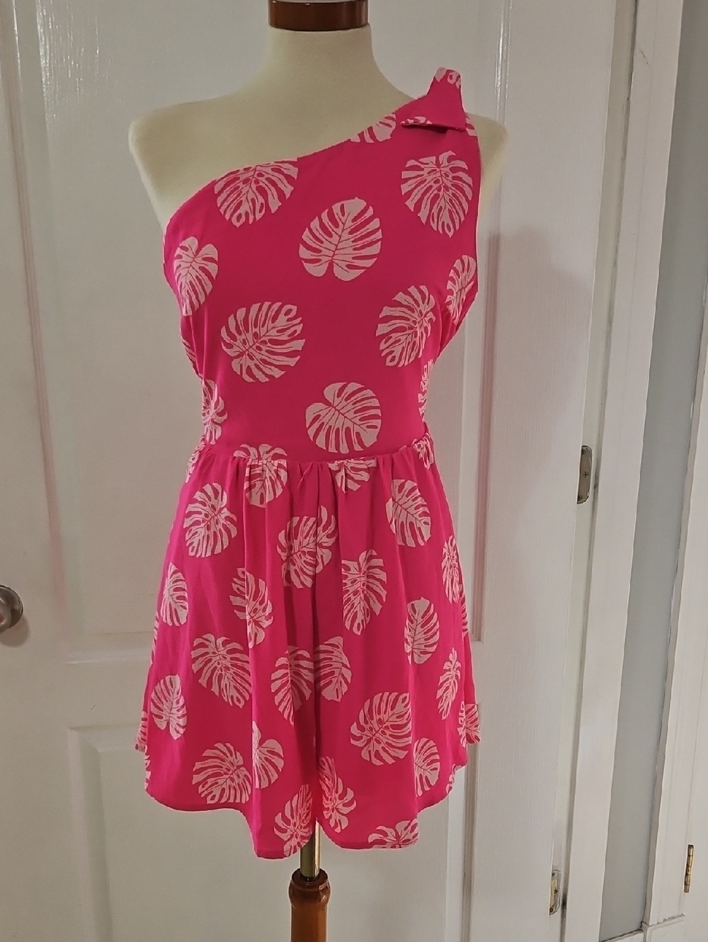 Cato Hot Pink Solid Casual Skort Mini-dress